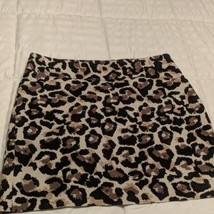 Leopard Print Mini Skirt